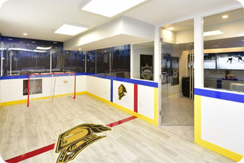 London-Knights-themed Dream Home hockey rink