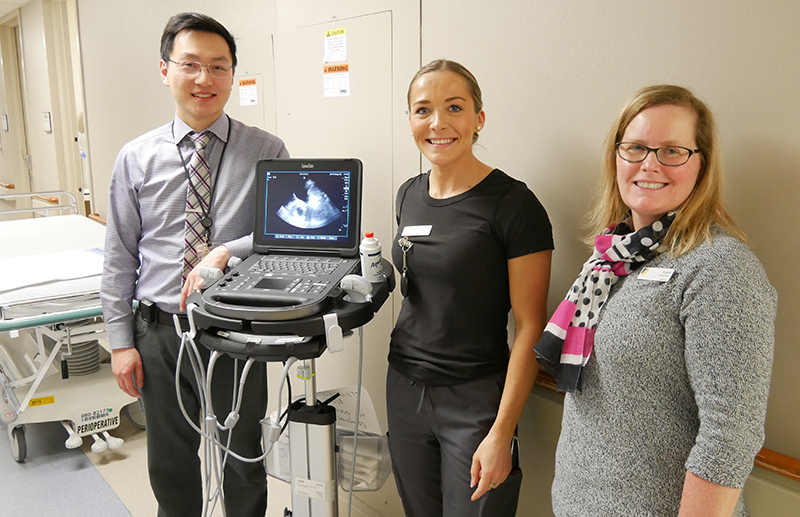 Dr. Jeff Yu, Jessica Fullarton, RN, and Angela Schaefer, Coordinator